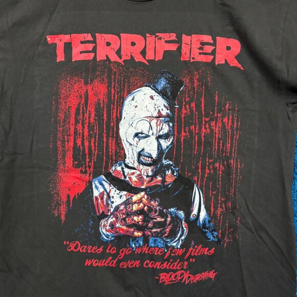 Bloody Disgusting x Terrifier Art the Clown Horror Graphic T-Shirt Size Medium - Picture 2 of 4
